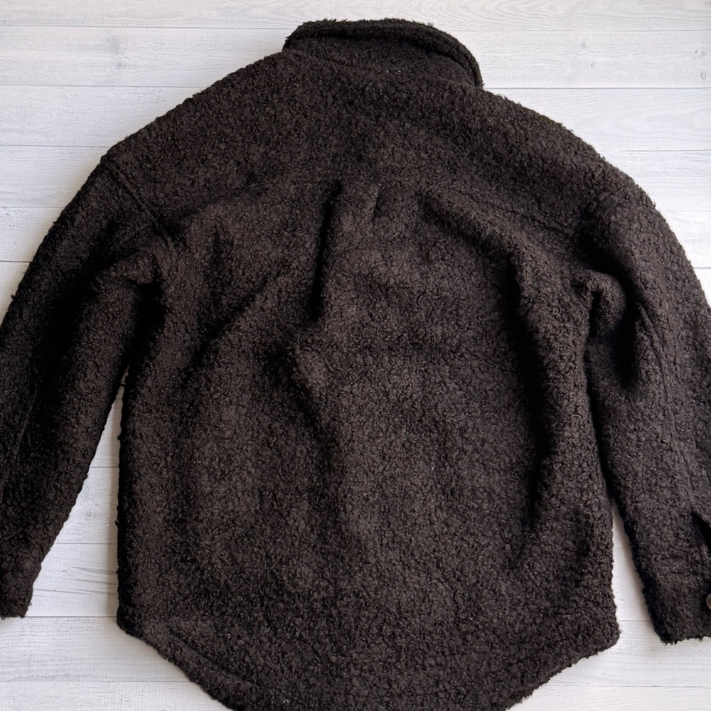NWOT Elan Black Sherpa Shacket Size M - Picture 2 of 6